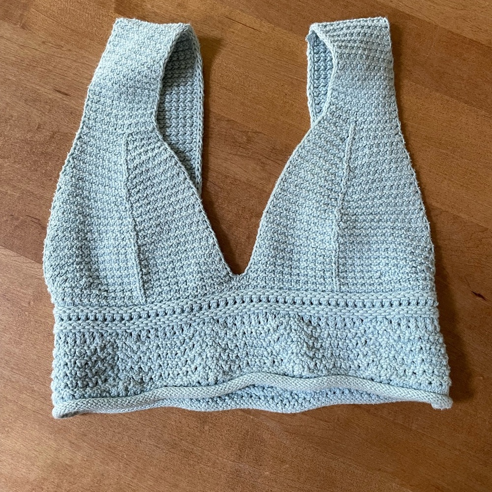 Zara Soft Blue Knit Top